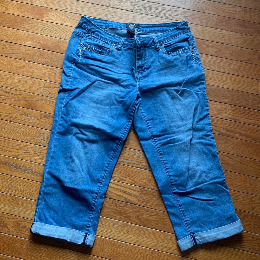 Earl Cropped Jeans with w/crystals 12